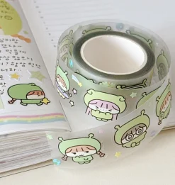 Alien Girl Kiss Cut Sticker Tape