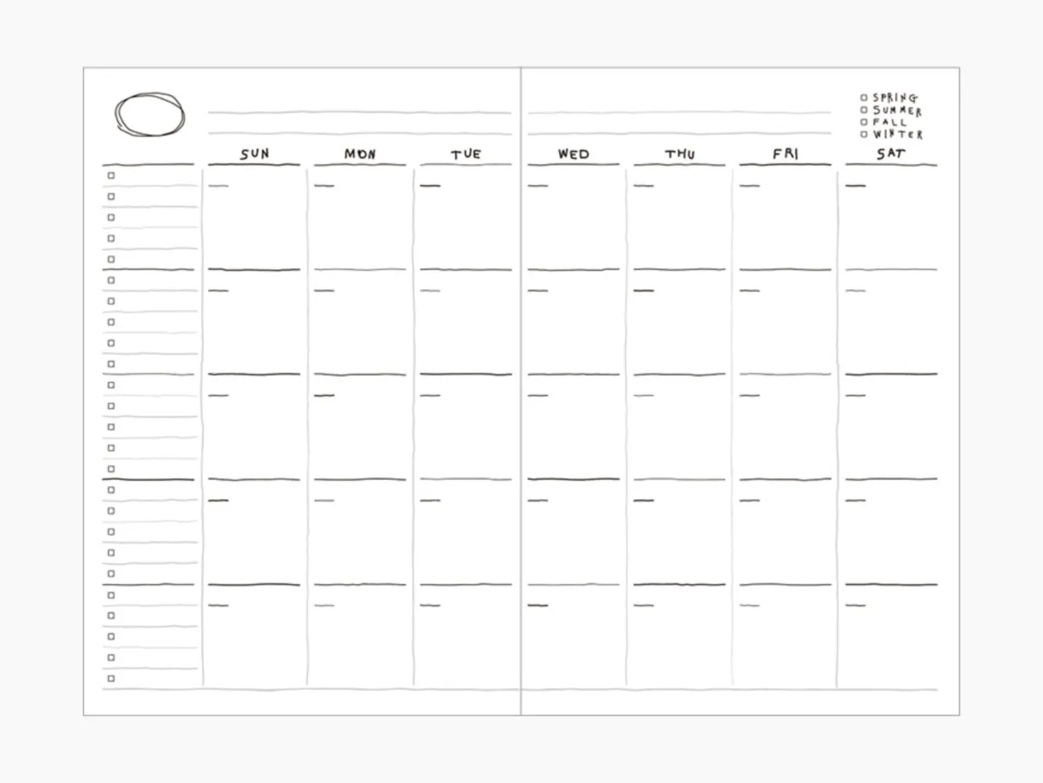 All Season Drawing Daily Planner