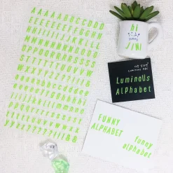 Alphabet & Number Glow in the Dark Sticker