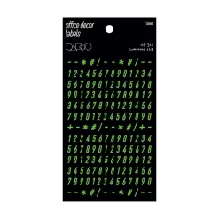 Alphabet & Number Glow in the Dark Sticker