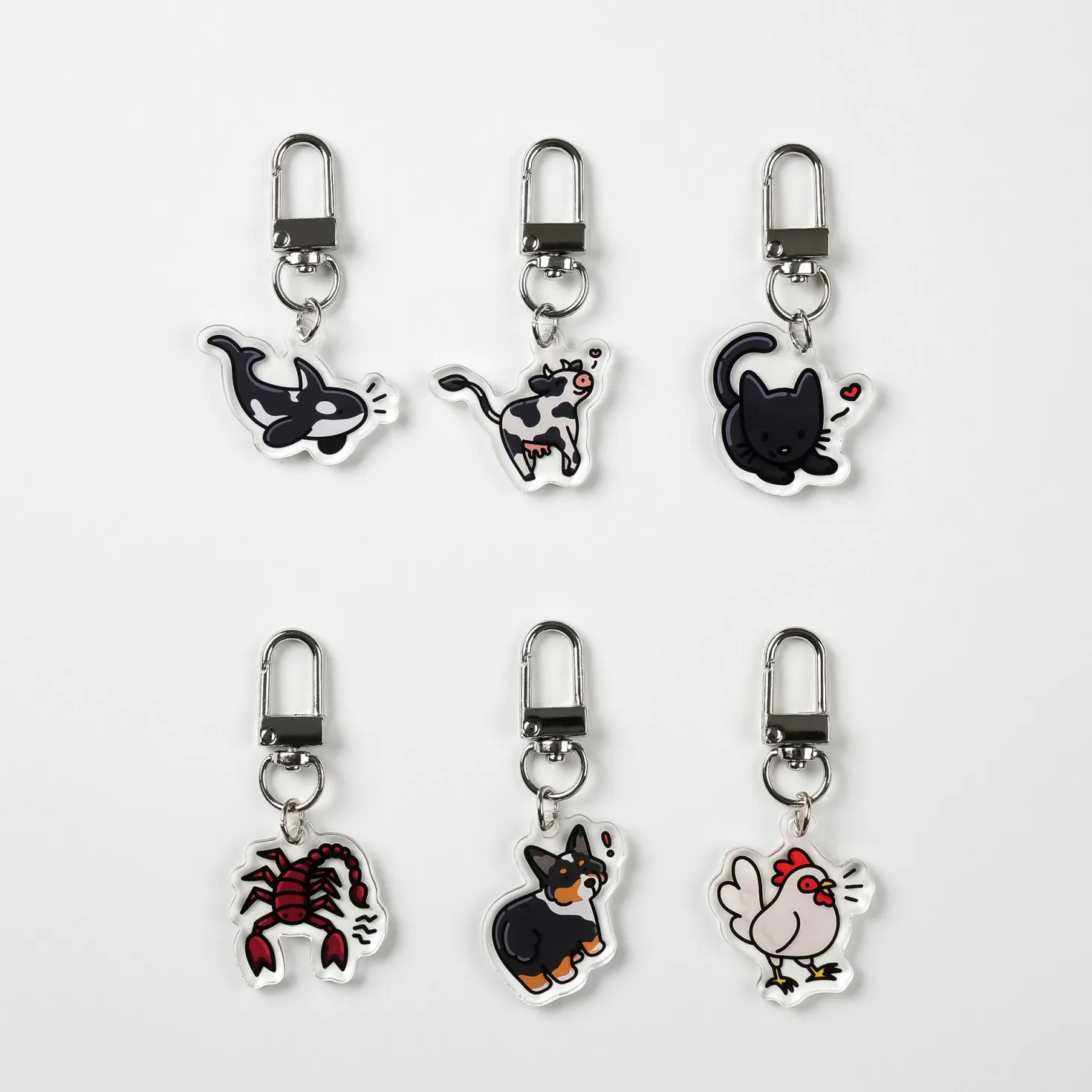 Animal Acrylic Key Ring v2