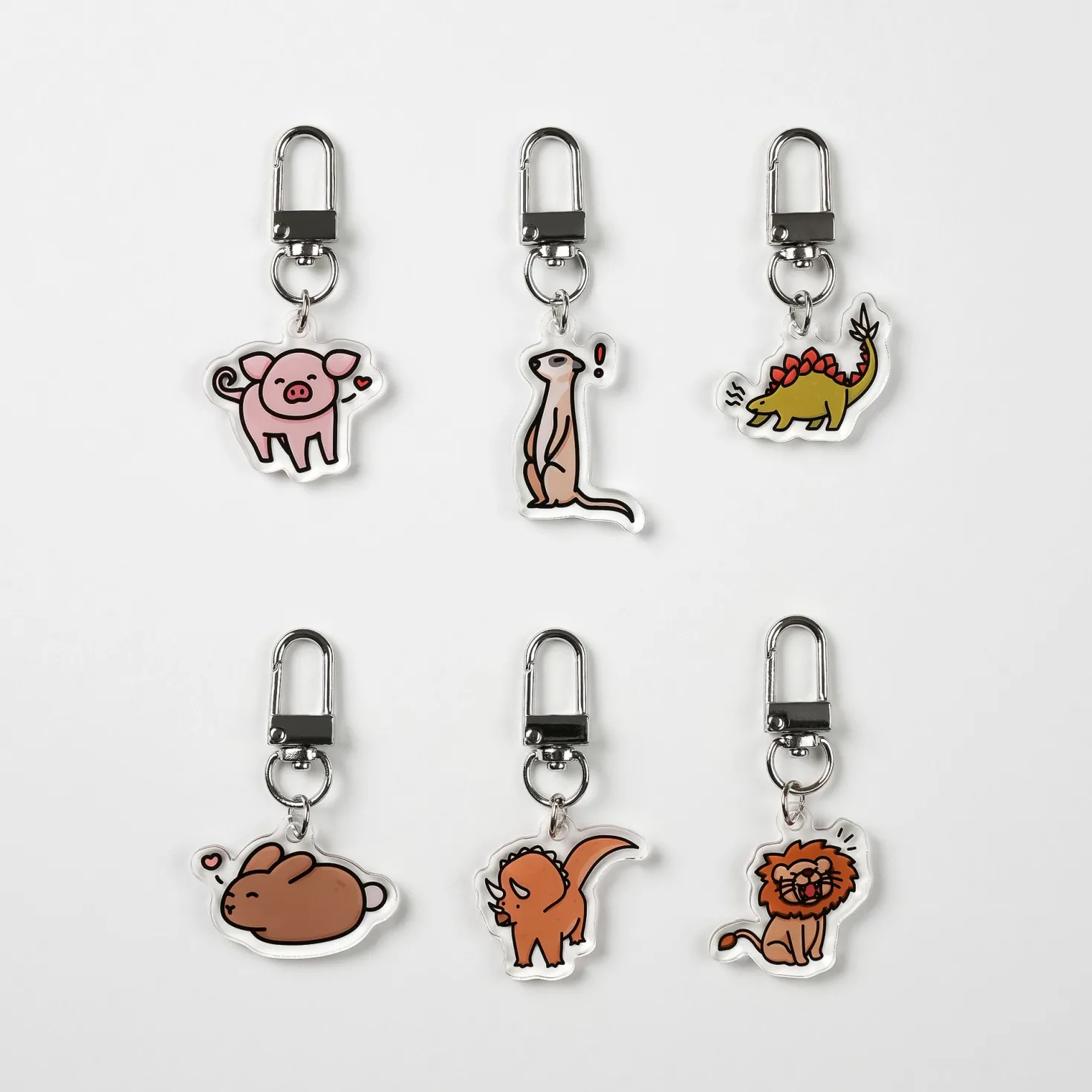 Animal Acrylic Key Ring v2