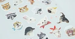 Animal Face Deco Sticker