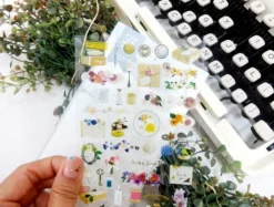 Antique Floral Deco Sticker