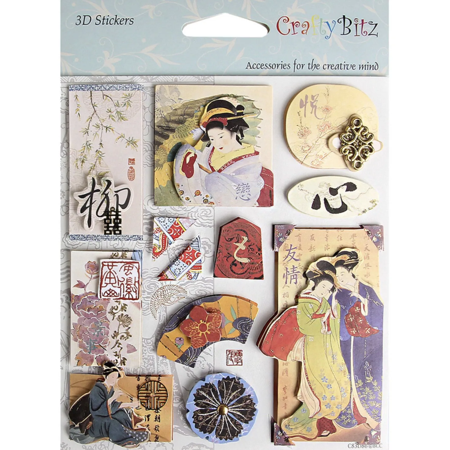 Asia Themed 3D Deco Sticker