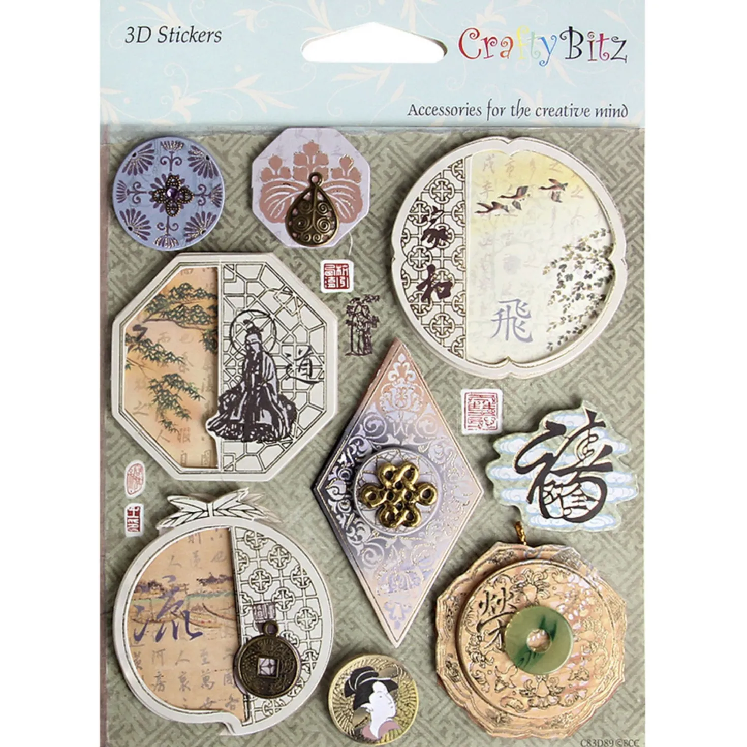 Asia Themed 3D Deco Sticker