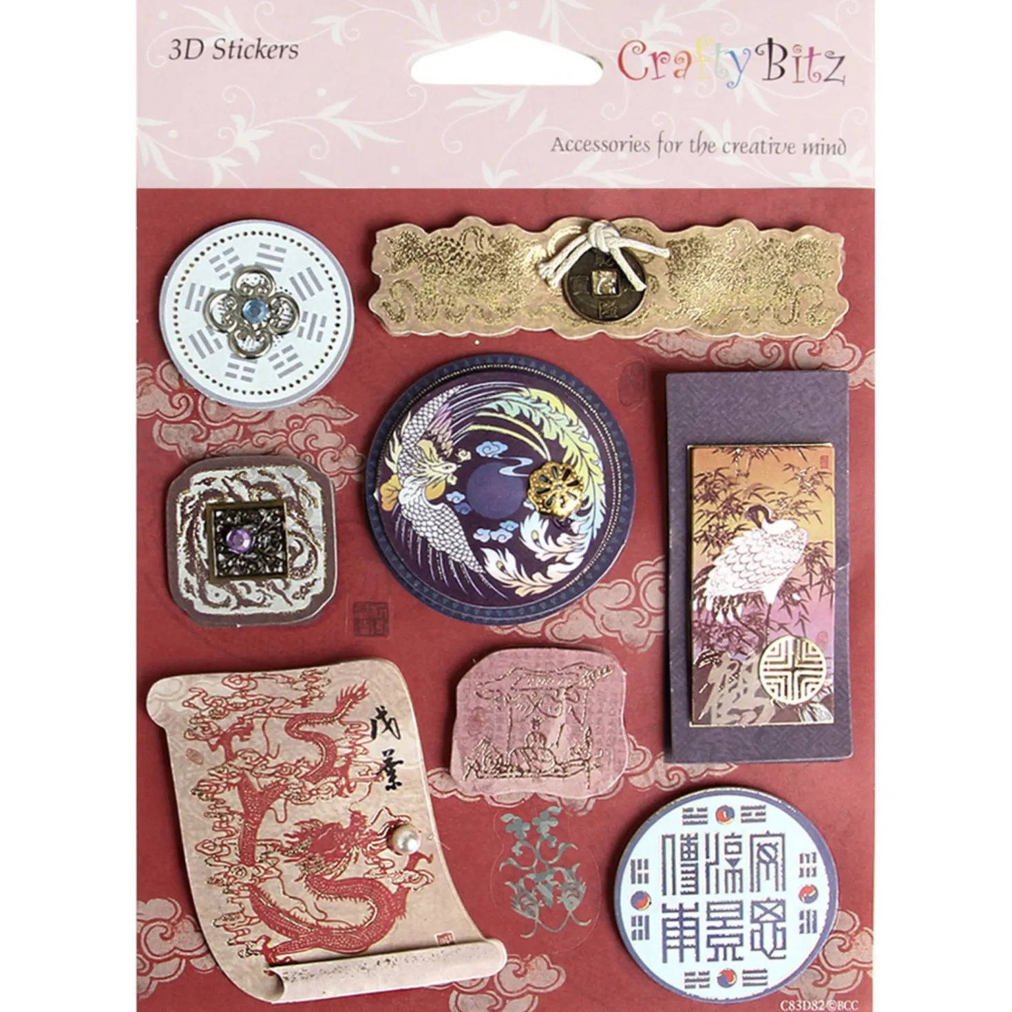 Asia Themed 3D Deco Sticker