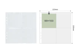 Basic 6 Ring A5 Wide Double-sided Pocket Refill