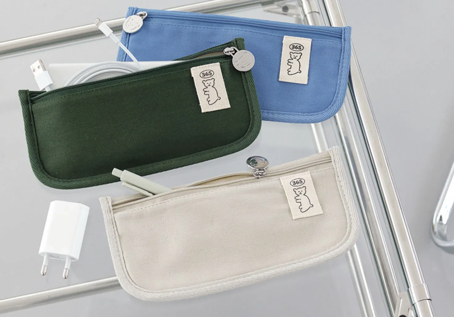 Bear Slim Cotton Pen Pouch