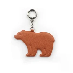 Bear Vegan Leather Key Ring