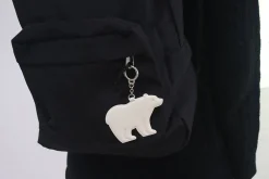 Bear Vegan Leather Key Ring