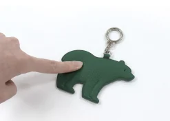 Bear Vegan Leather Key Ring