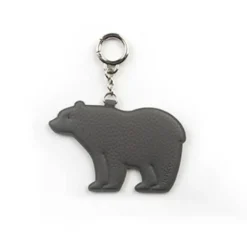 Bear Vegan Leather Key Ring