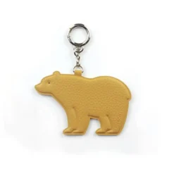 Bear Vegan Leather Key Ring