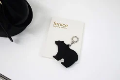 Bear Vegan Leather Key Ring