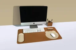 Bear Vegan Leather Mouse Pad