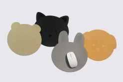Bear Vegan Leather Mouse Pad