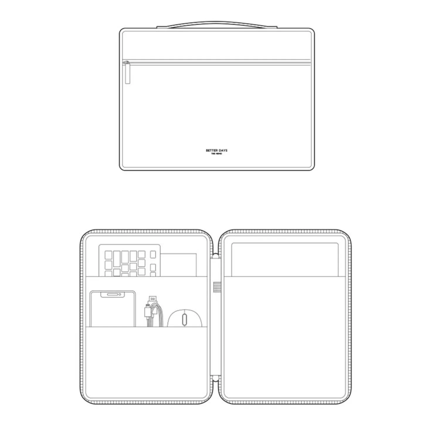Better Days 13 in. Laptop Pouch