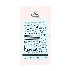 Black Love Nail Deco Sticker