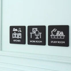 Black Pictogram Door Sign