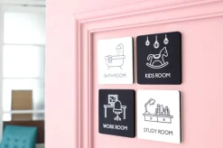 Black Pictogram Door Sign