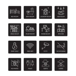 Black Pictogram Door Sign