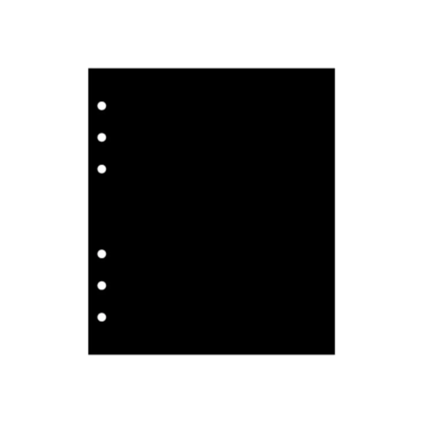 Black 6 Ring A6 Wide Note Refill