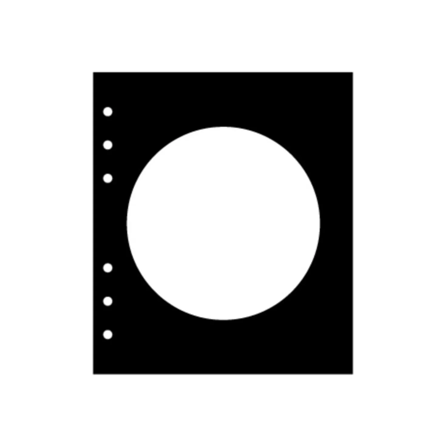 Black 6 Ring A6 Wide Note Refill