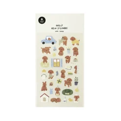 Brown Puppy's Life Deco Sticker