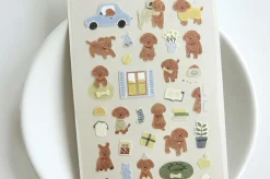 Brown Puppy's Life Deco Sticker