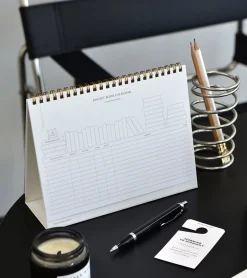 Bucket Book Tracker Calendar