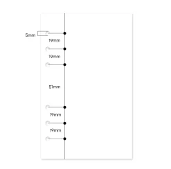 Bulk Double-sided 6 Ring A6 Pocket Refill