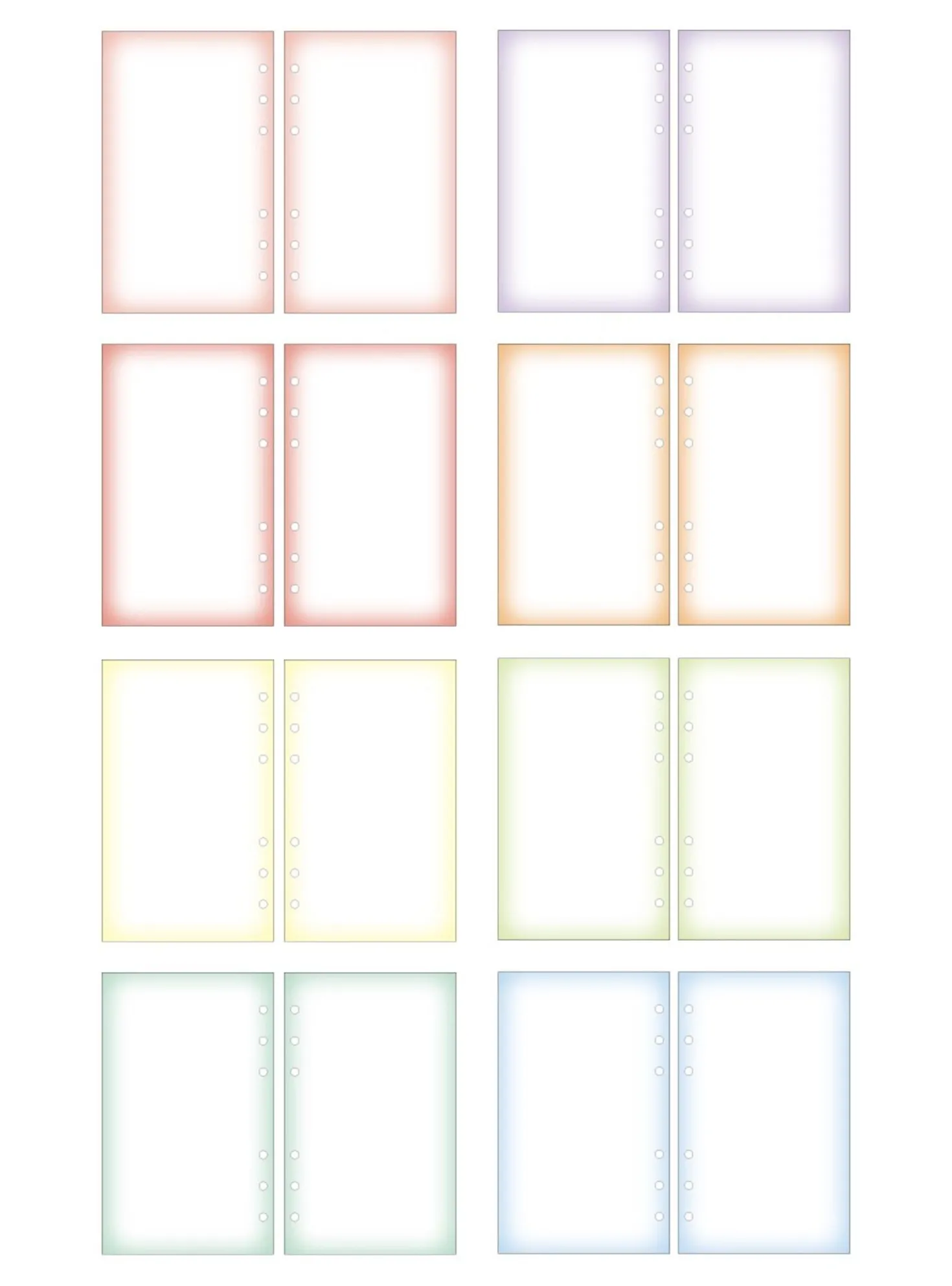 Bulk 6 Ring A6 Gradient Note Refill