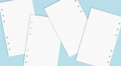 Bulk 6 Ring A6 Long Grid Note Refill