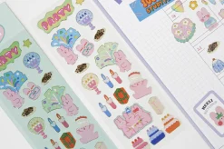 Bunny Gold Line Deco Sticker