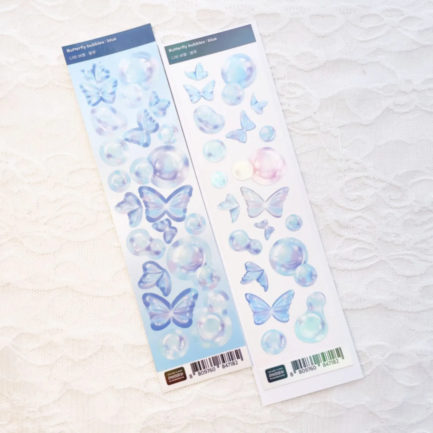 Butterfly Bubble Hologram Slim Sticker