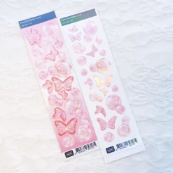 Butterfly Bubble Hologram Slim Sticker