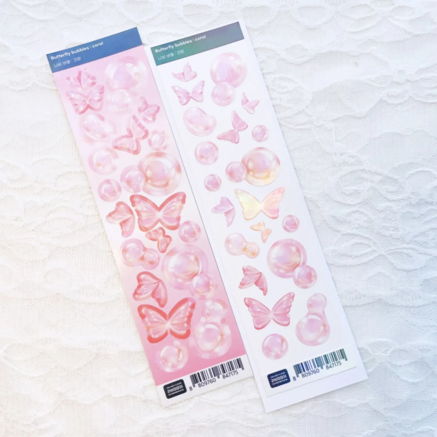 Butterfly Bubble Hologram Slim Sticker
