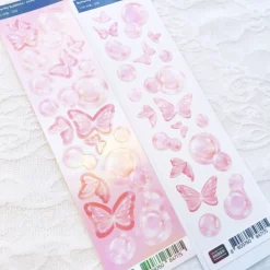 Butterfly Bubble Hologram Slim Sticker