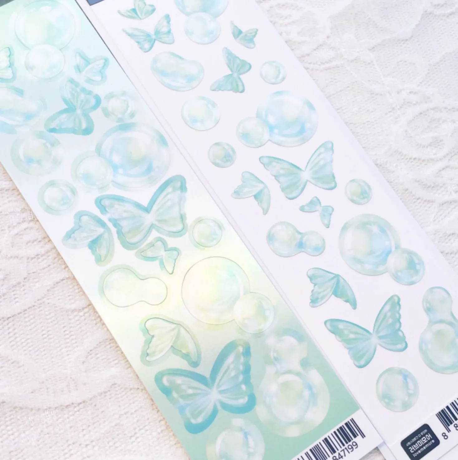 Butterfly Bubble Hologram Slim Sticker