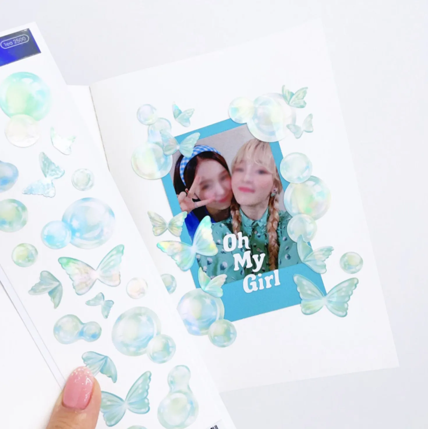 Butterfly Bubble Hologram Slim Sticker