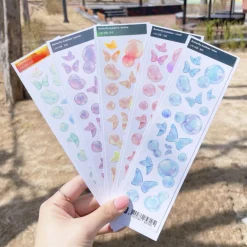 Butterfly Bubble Hologram Slim Sticker