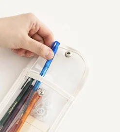 Button Translucent Pen Pouch