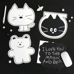 B&W Doodle Mouse Pad