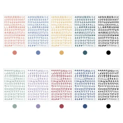 Calligraphy Alphabet&Number Sticker Set