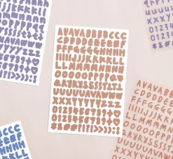Calligraphy Alphabet&Number Sticker Set