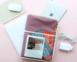 Canvas 13 in. Laptop Pouch + Mouse Pad Set