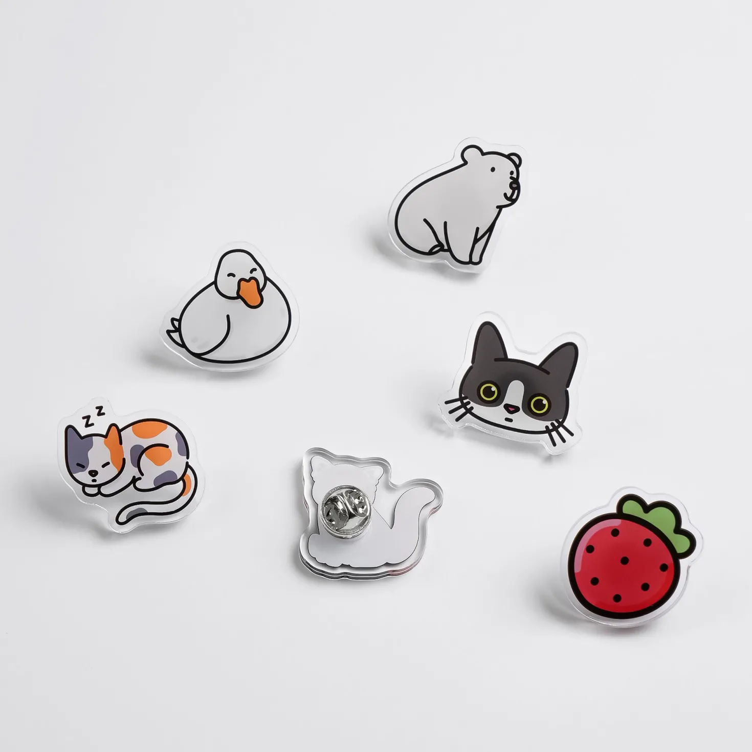 Cat Acrylic Pin Badge