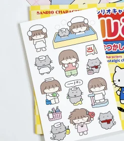 Cat and Hodu Winter Cozy Sticker