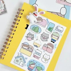 Cat and Hodu Winter Cozy Sticker
